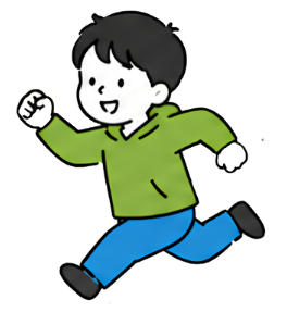 元気に走る子ども